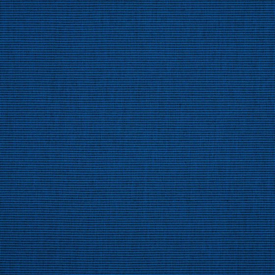A close-up of Sunbrella Royal Blue Tweed fabric, a mid-blue woven cloth with fine darker threads crossing it
